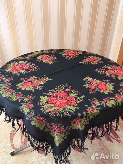 Павловопосадский платок Шерсть Винтаж