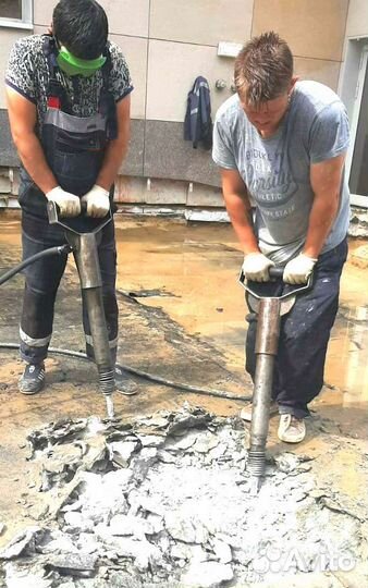 Аренда компрессора с отбойными молотками.Бетонолом