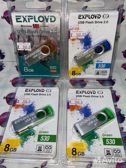 Usb накопитель Exployd green 8gb