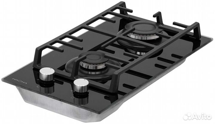 Газовая варочная панель Krona (2 конфорки, стекло)