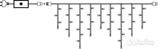 Гирлянда уличная Бахрома 12 метров фирма SDA