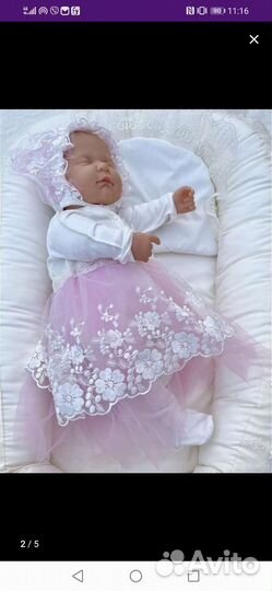 Комплект костюм на выписку с бантом