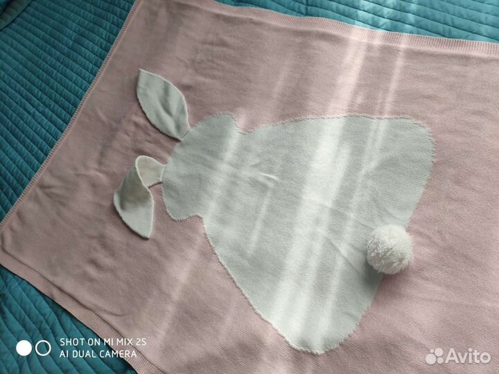 Плед детский вязаный хлопок