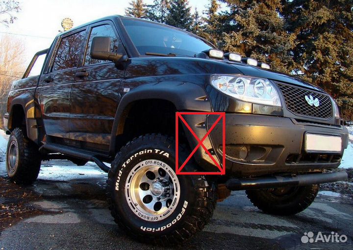 Силовые Расширители арок на УАЗ Пикап. Отправка РФ