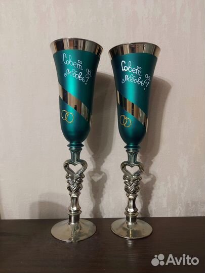 Бокалы на свадьбу новые