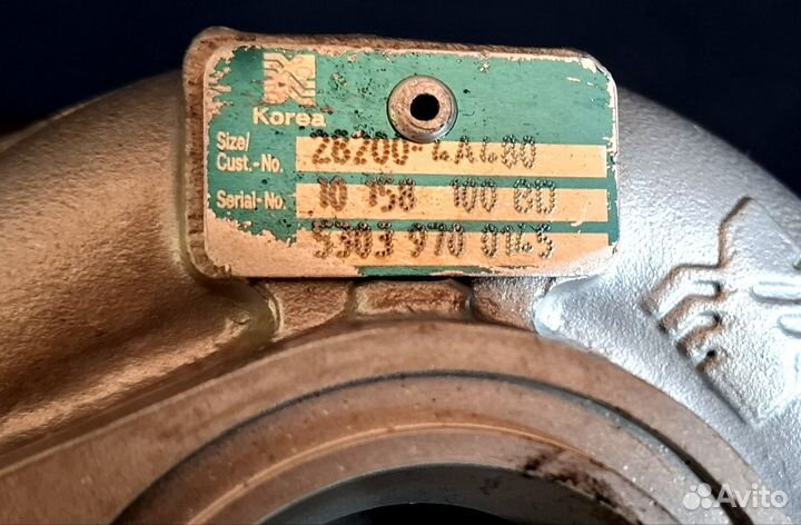 Восстановленная турбина для Sorento, Starex, H1