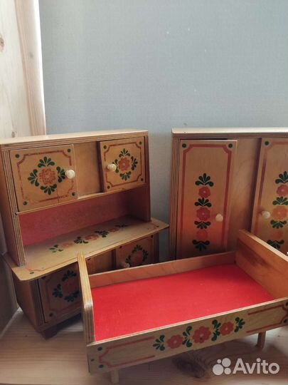 Деревянная мебель для кукол СССР