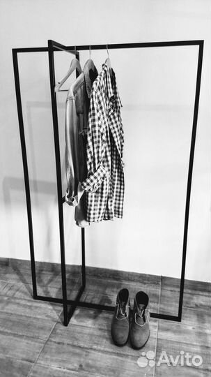 Рейл Вешалка напольная для одежды Лофт