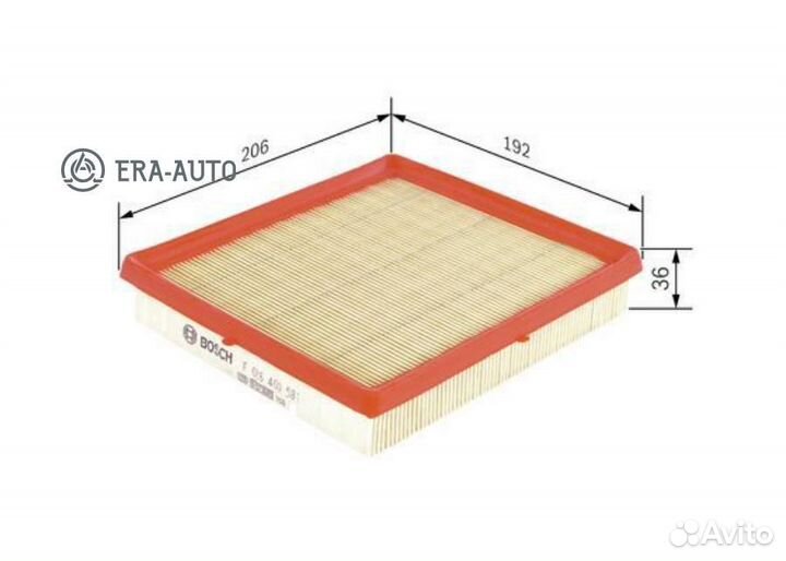 Bosch F 026 400 581 фильтр воздушный\ VW Golf/Polo 14
