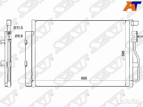 Радиатор кондиционера chevrolet aveo 11/opel mokka