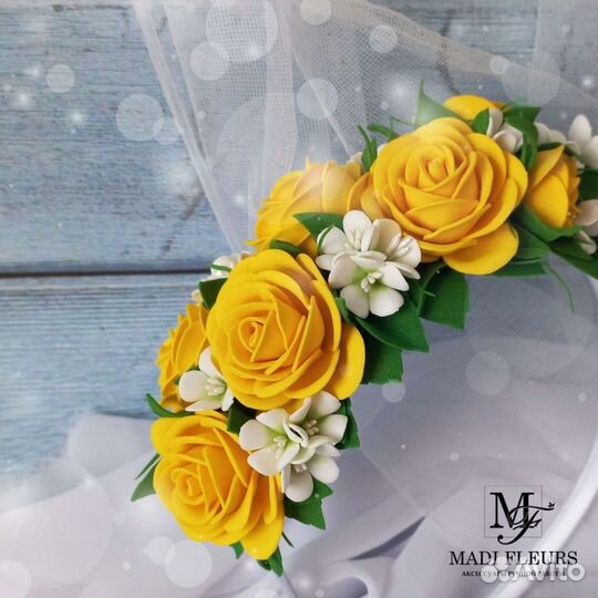 Ободок для волос ручной работы