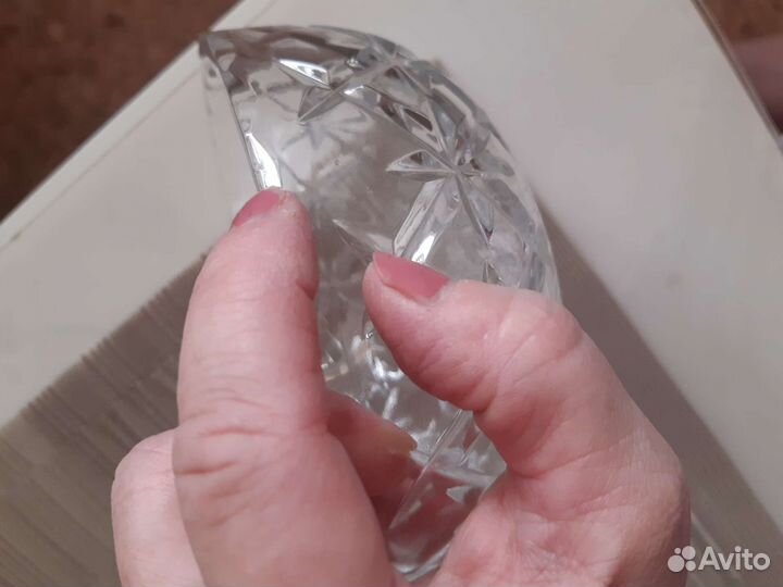 Хрустальная корзинка-конфетница