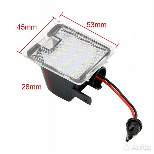 Светодиодная подсветка в зеркала Ford Focus Kuga