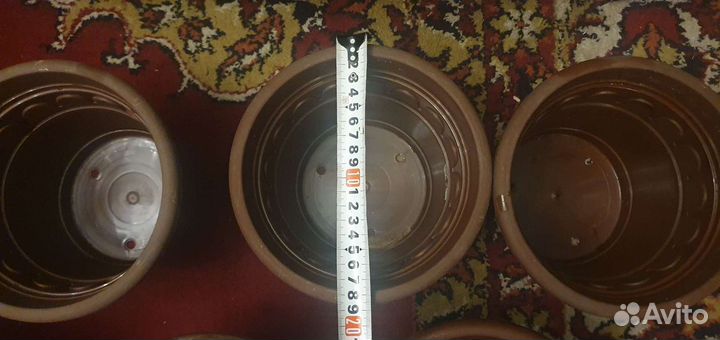 Горшки пластмассовые, 7шт