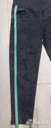 Джинсы для беременных мом L серый графит