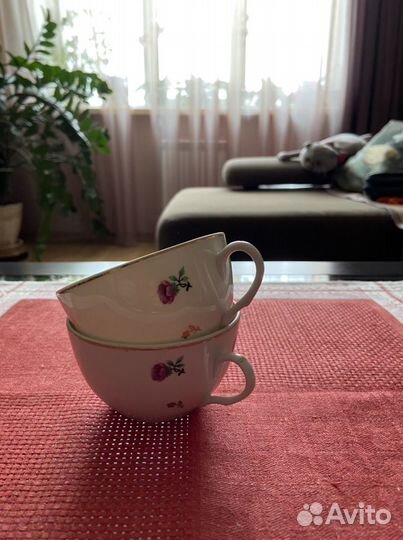 Чашки Чудово Красный Фарфорист 57 год