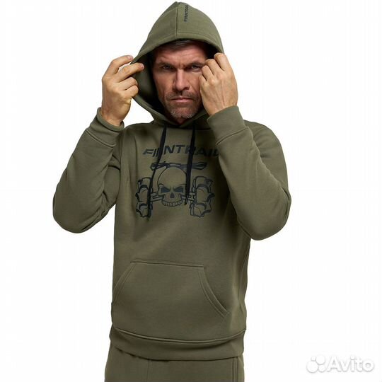 62512Худи Finntrail ATV skull 6807 хаки