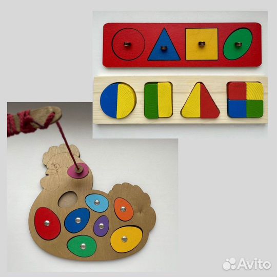 Развивающие деревянные игрушки