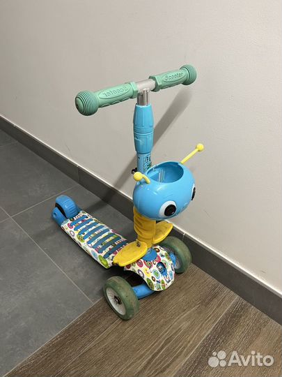 Самокат беговел 3 в 1 с ручкой scooter