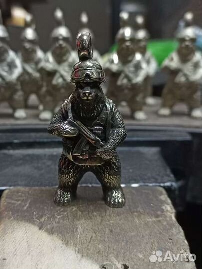 Брелок Медведь Военный