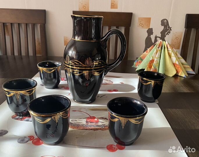 Набор керамический 5 стаканов. Болгария