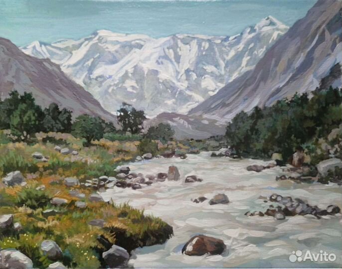 Картина маслом Горы