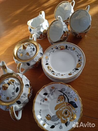Сервиз чайный золотая роза