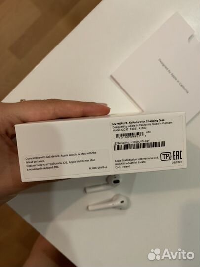 Наушники беспроводные apple airpods 2