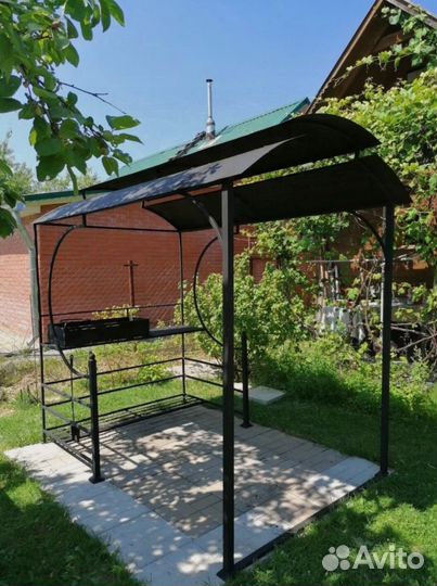 Мангал с печью под казан