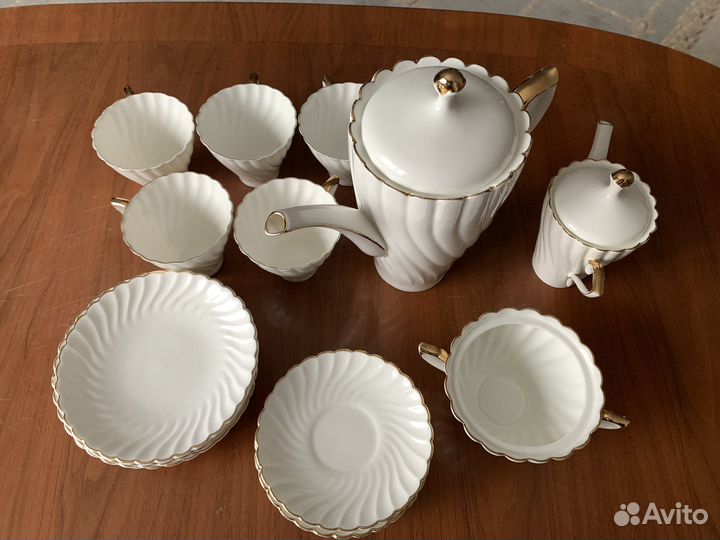 Сервиз кофейный Jiesia, костяной фарфор Литва