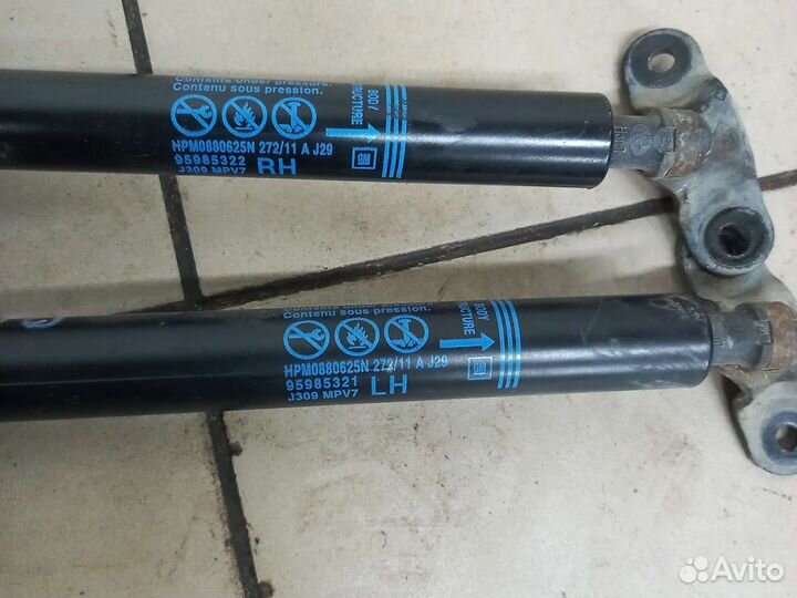 Комплект газовых упоров багажника Шевроле Орландо