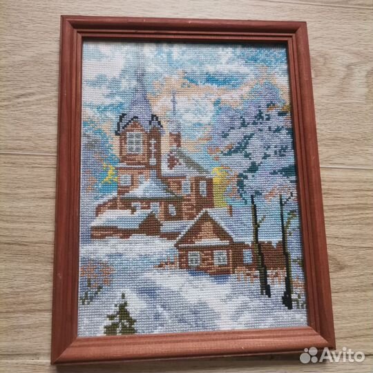 Картина вышитая крестом ручная работа