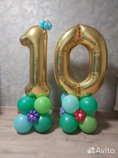 Воздушные шарики цифра