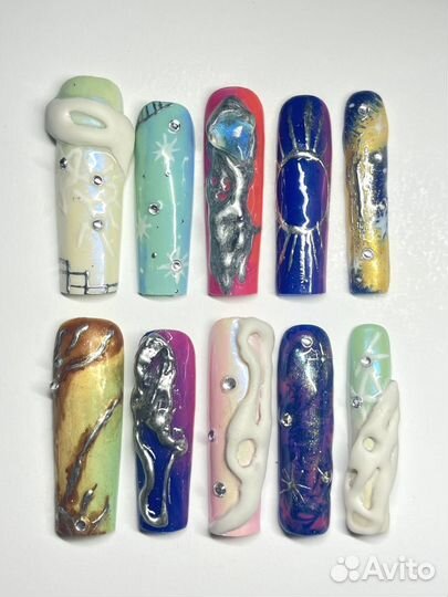 Накладные ногти на заказ любой сложности