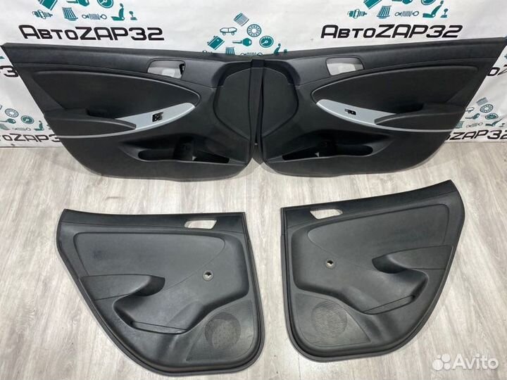 Обшивки (карты) дверей Hyundai Solaris седан G4FA