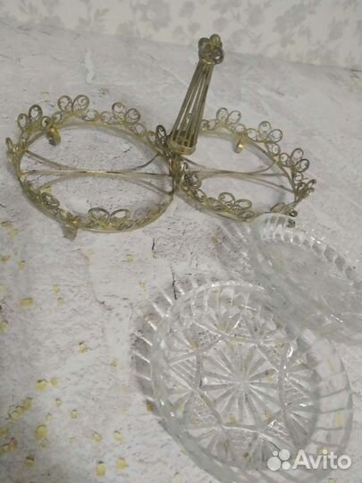 Хрустальная икорница. Ключница