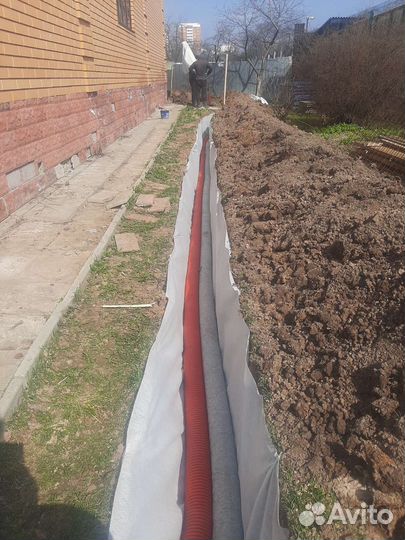 Копка траншей вручную