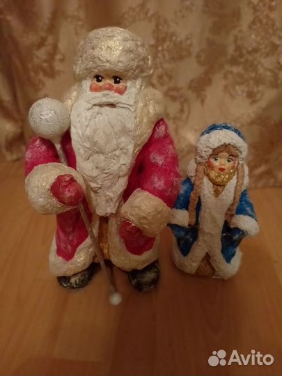 Новогодняя игрушка Дед мороз и снегурочка