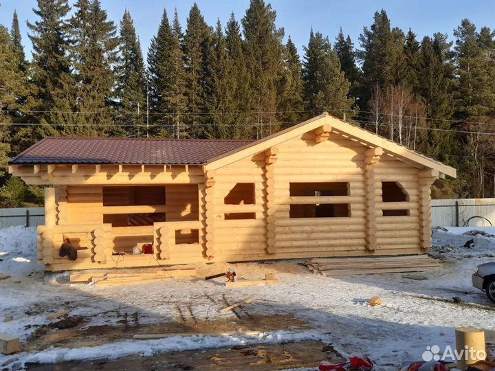 Дома,срубы,бани из оцилиндрованного бревна