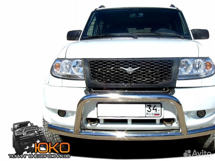 Защита переднего бампера УАЗ Patriot