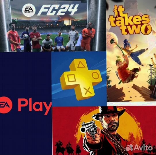 Подписка ps plus/ ea play И игры 3 мес FC 24 23532