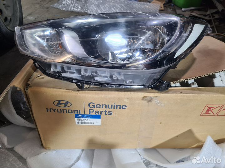 Передние фары hyndai solaris 2014