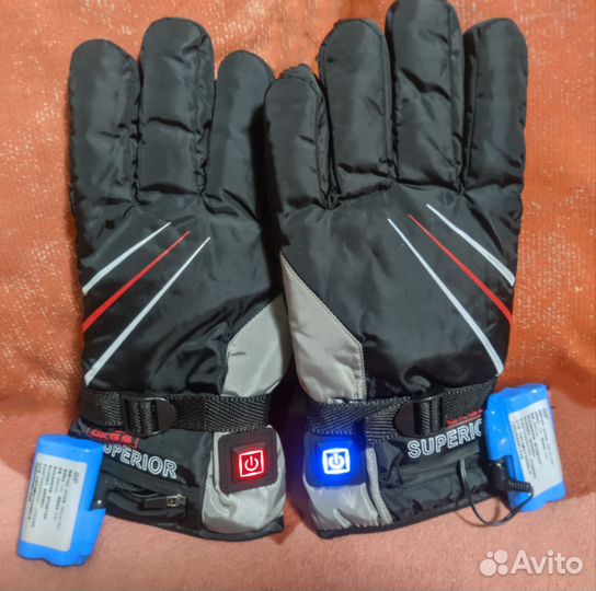Перчатки зимние с подогревом 4600mAh на меху новые