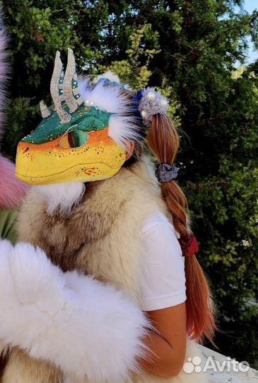 Маска раптора фурри фурсьют