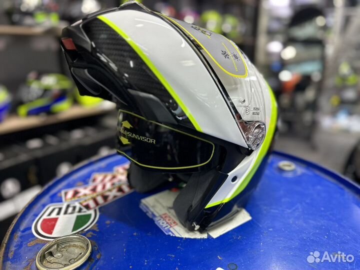 Шлем AGV Sportmodular carbon/white/yellow fluo