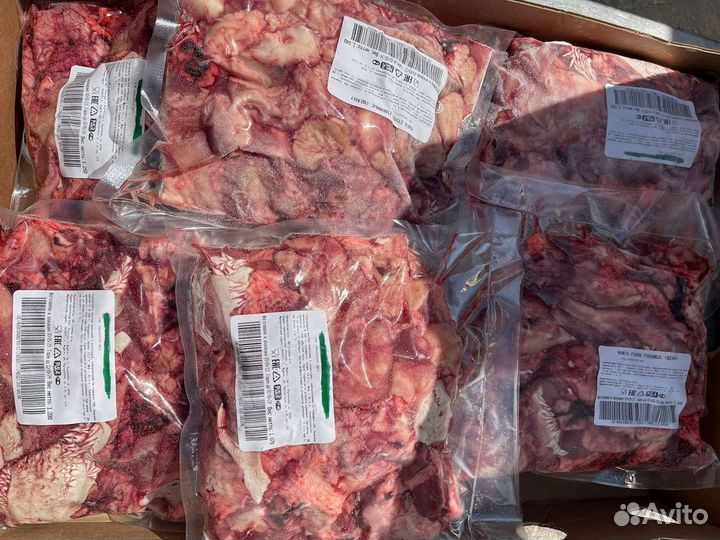 Мясо и субпродукты говяжьи пищевые, корм для собак