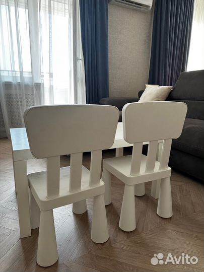 Детский стол и стул IKEA маммут