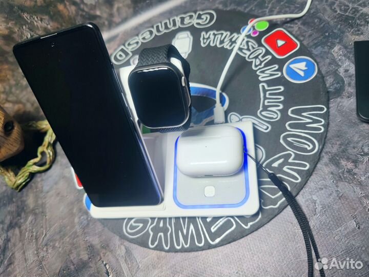 Беспроводное зарядное устройство 3 в 1 гарантия