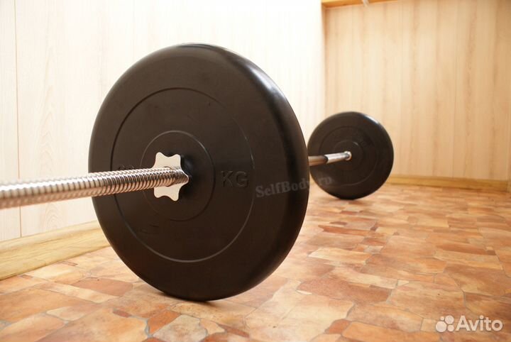 Разборная штанга весом 48 кг, (2 x 20 + гриф)