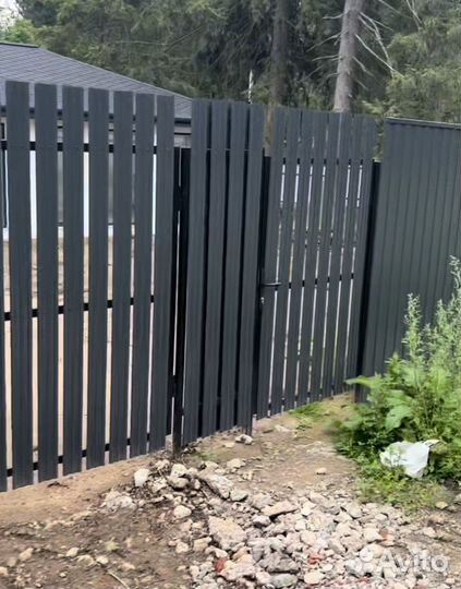 Ворота распашные + калитка